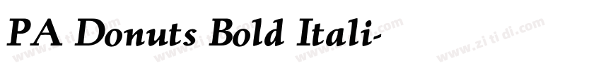 PA Donuts Bold Itali字体转换